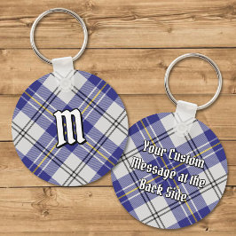 Klan MacPherson Blue Dress Tartan Keychain Nyckelring