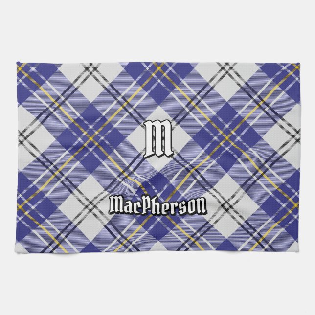 Klan MacPherson Blue Dress Tartan Kitchen Towel Kökshandduk (Horisontell)