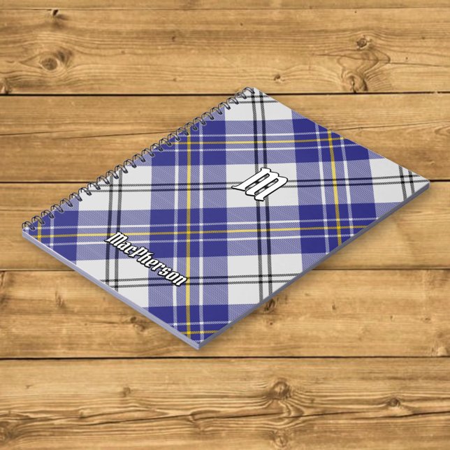 Klan MacPherson Blue Dress Tartan Notebook Anteckningsbok (Skapare uppladdad)