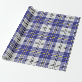 Klan MacPherson Blue Dress Tartan Wrapping Papper Presentpapper