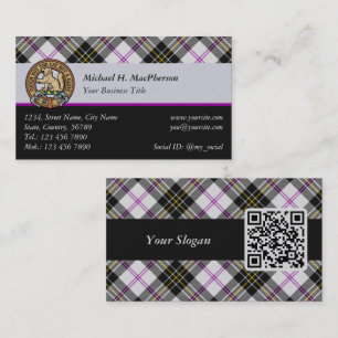 Klan MacPherson Dress Tartan-Affärskortet Visitkort