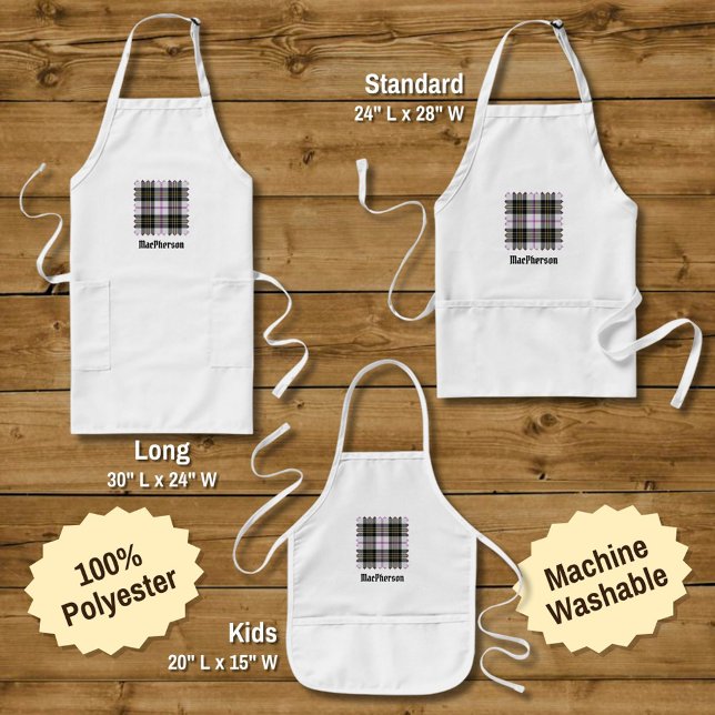 Klan MacPherson Dress Tartan Apron Långt Förkläde (Skapare uppladdad)
