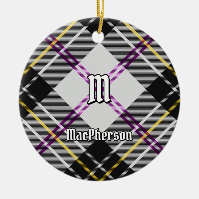 Klan MacPherson Dress Tartan Ceramic Ornament (Framsidan)