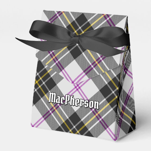 Klan MacPherson Dress Tartan Favor Box Presentaskar (Framsidan Sidan)
