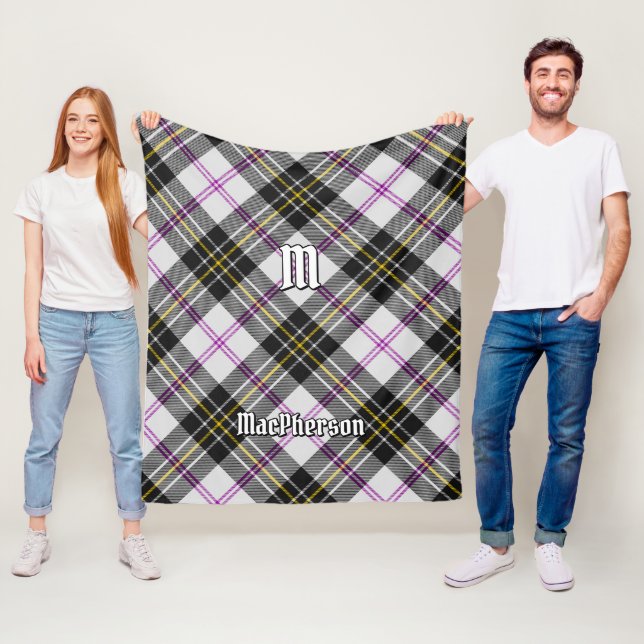 Klan MacPherson Dress Tartan Fleece Blanket (På plats)