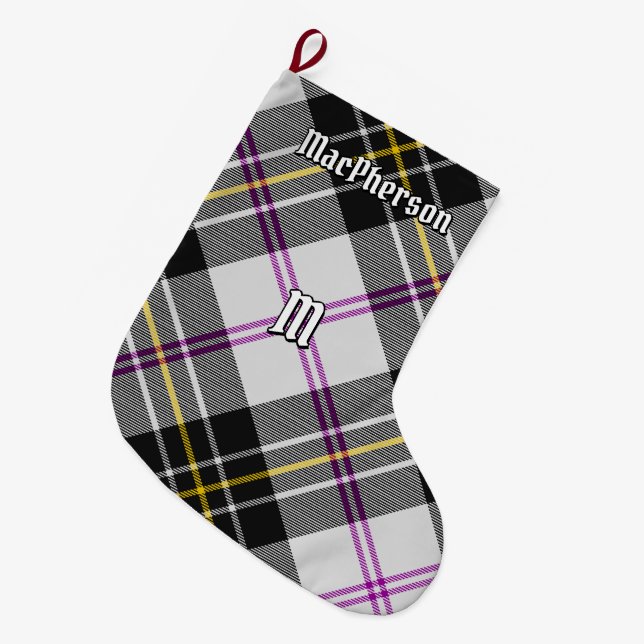 Klan MacPherson Dress Tartan-julklapp Stor Julstrumpa (Framsidan (Hängande))