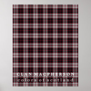 Klan MacPherson Färg av Scotland Tartan Poster