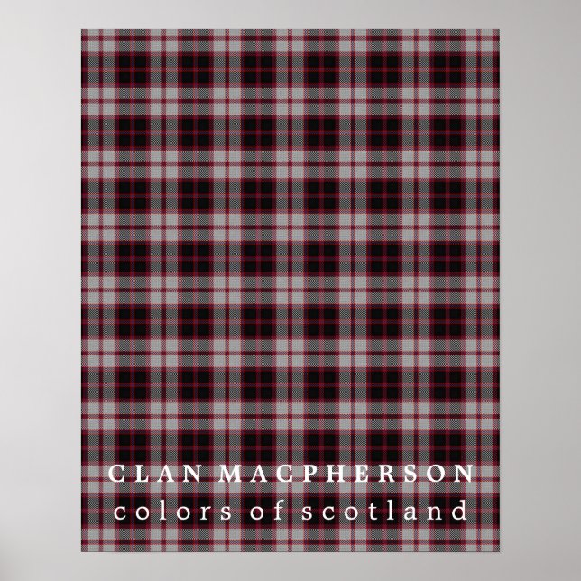 Klan MacPherson Färg av Scotland Tartan Poster (Framsidan)
