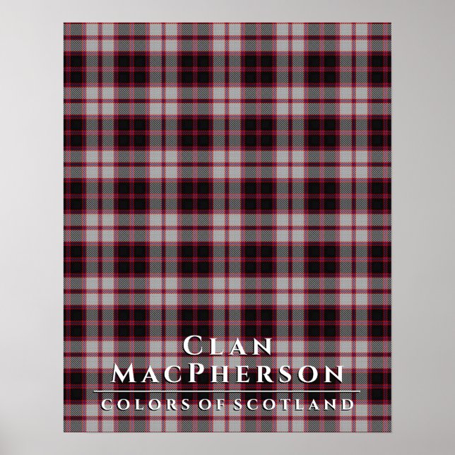 Klan MacPherson Färg of Scotland 2 Tartan Poster (Framsidan)