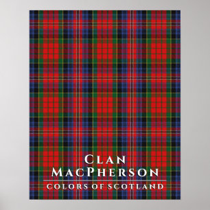 Klan MacPherson Färger of Scotland 2 Red Tartan Poster