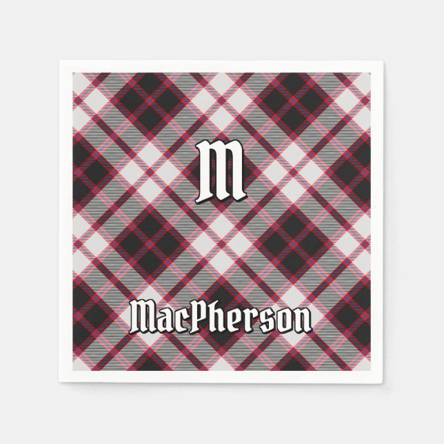 Klan MacPherson Hunting Tartan Napkins Pappersservett (Framsidan)