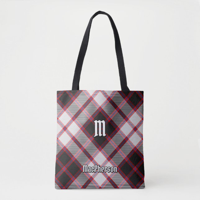 Klan MacPherson Hunting Tartan Tote Bag Tygkasse (Framsida)
