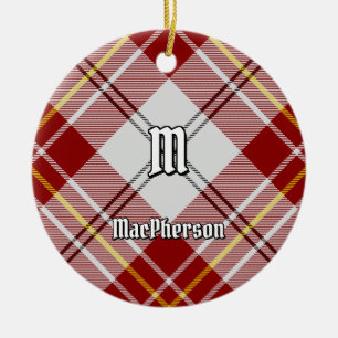 Klan MacPherson Red Dress Tartan Ceramic Ornament