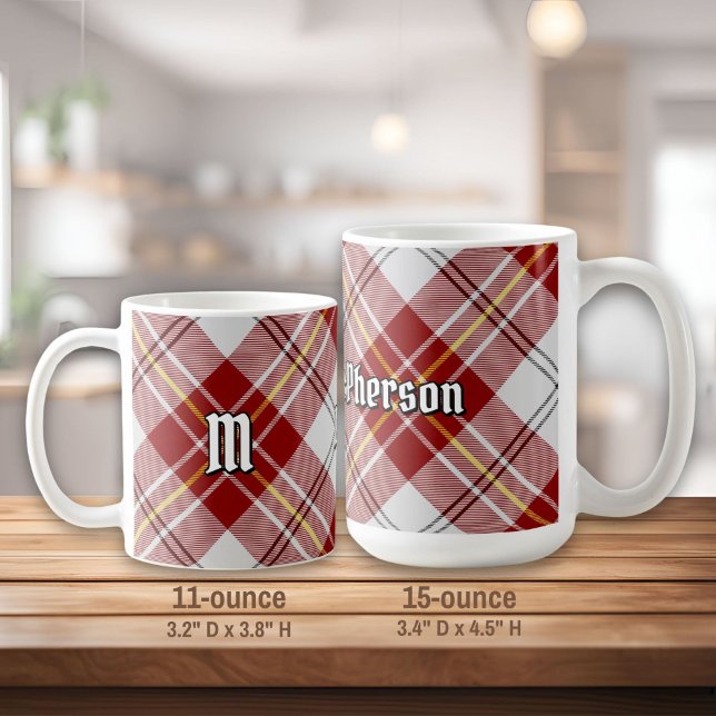 Klan MacPherson Red Dress Tartan Coffee Mugg (Skapare uppladdad)