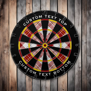 Klan MacPherson Red Dress Tartan Dart Board Darttavla