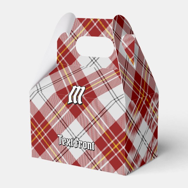 Klan MacPherson Red Dress Tartan Favor Box Presentaskar (Framsidan Sidan)