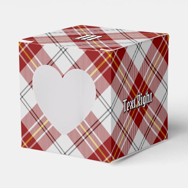 Klan MacPherson Red Dress Tartan Favor Box Presentaskar (Framsidan Sidan)