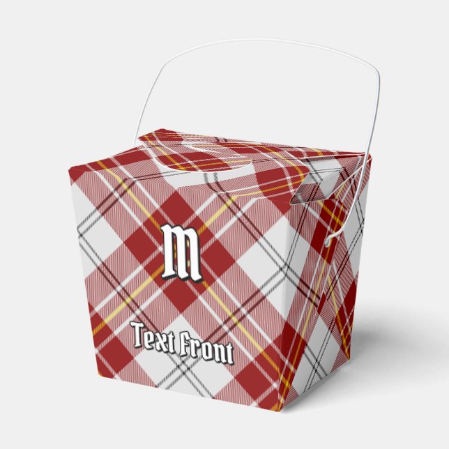 Klan MacPherson Red Dress Tartan Favor Box Presentaskar (Framsidan Sidan)