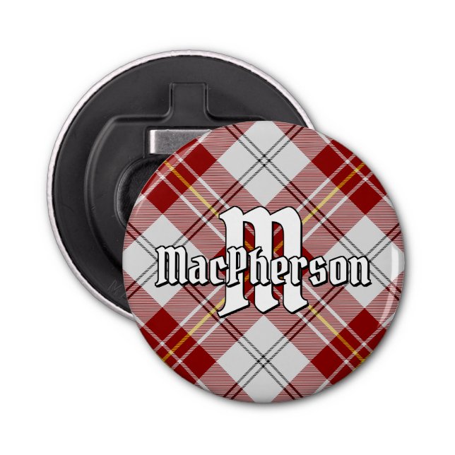 Klan MacPherson Red Dress Tartan Flasköppnare (Framsidan)