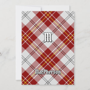 Klan MacPherson Red Dress Tartan-inbjudan Inbjudningar