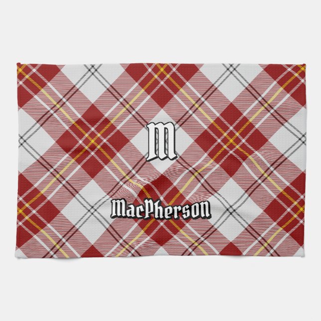 Klan MacPherson Red Dress Tartan Kitchen Towel Kökshandduk (Horisontell)