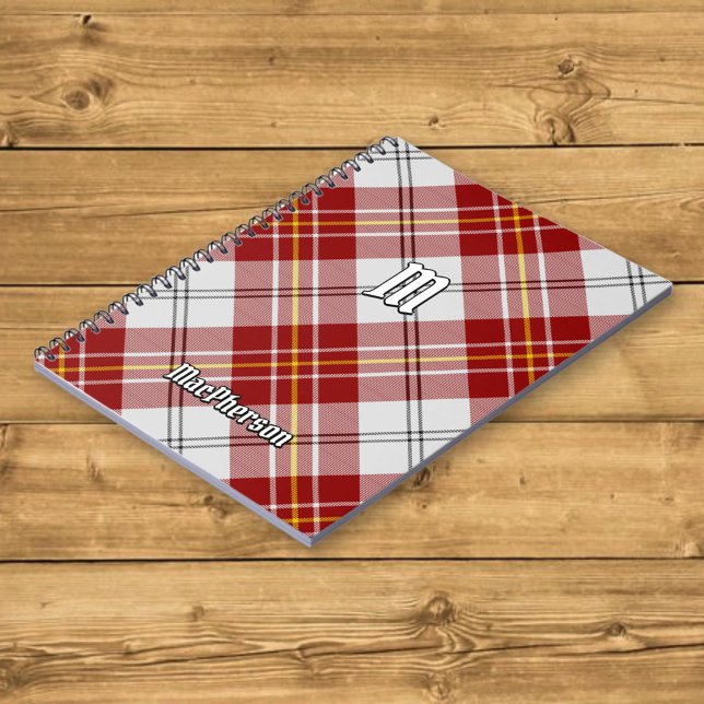 Klan MacPherson Red Dress Tartan Notebook Anteckningsbok (Skapare uppladdad)