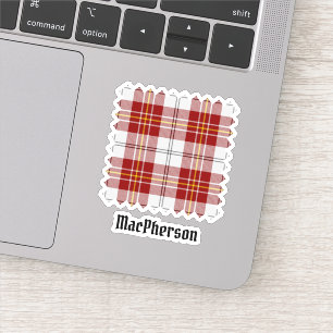 Klan MacPherson Red Dress Tartan Sticker Klistermärken