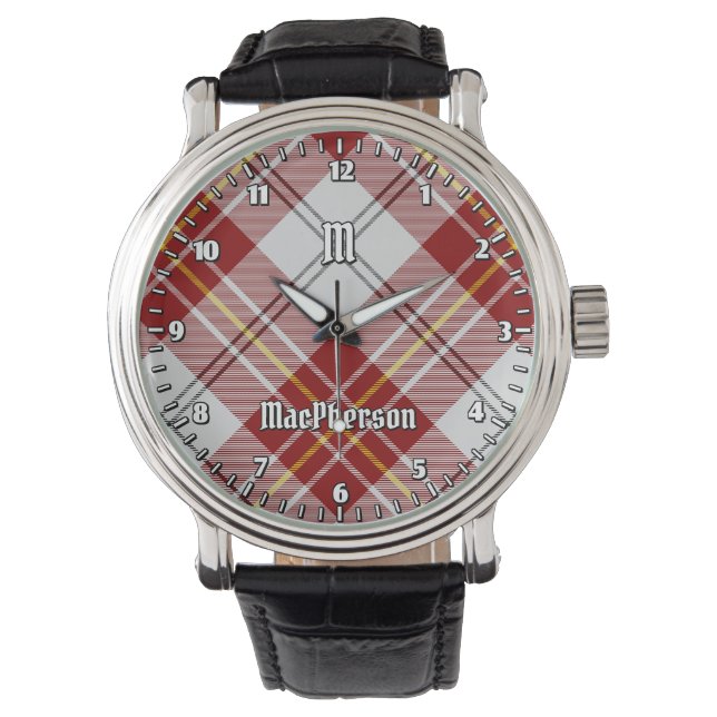 Klan MacPherson Red Dress Tartan Watch Armbandsur (Framsida)