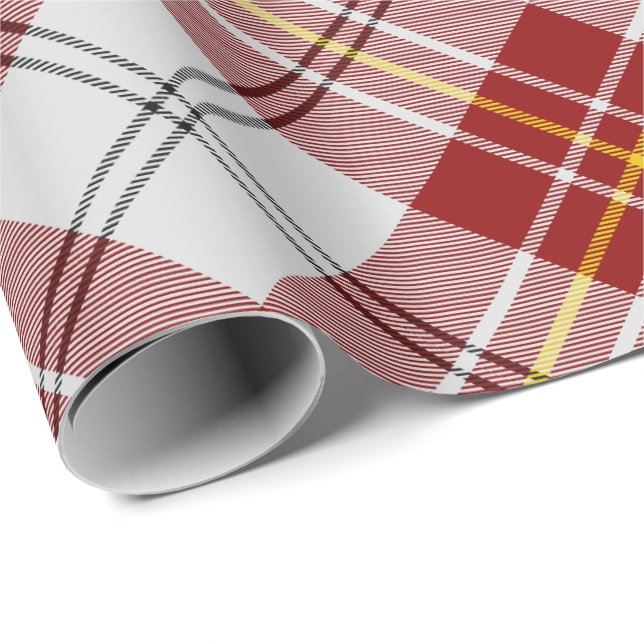 Klan MacPherson Red Dress Tartan Wrapping Papper Presentpapper (Rullad Hörn)