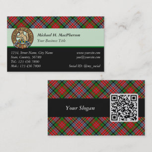 Klan MacPherson Tartan Affärskort Visitkort
