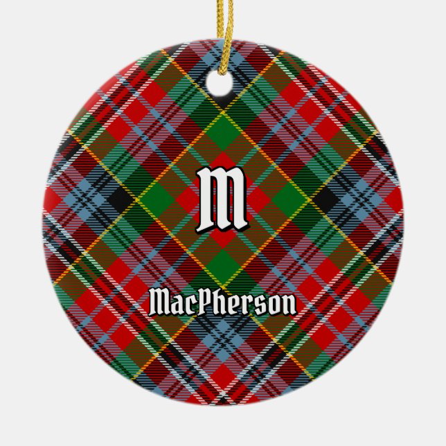 Klan MacPherson Tartan Ceramic Ornament (Framsidan)