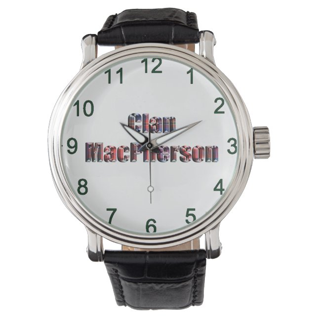 Klan MacPherson Tartan Logotyp Armbandsur (Framsida)