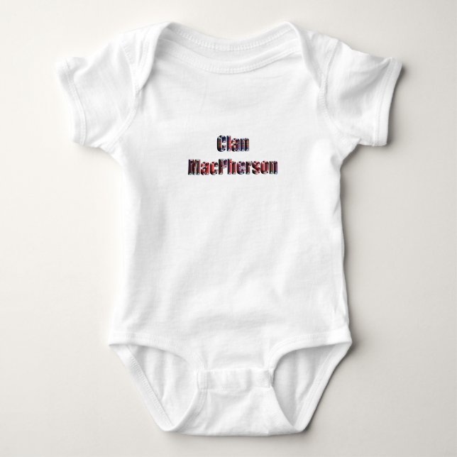 Klan MacPherson Tartan Logotyp T Shirt (Framsida)