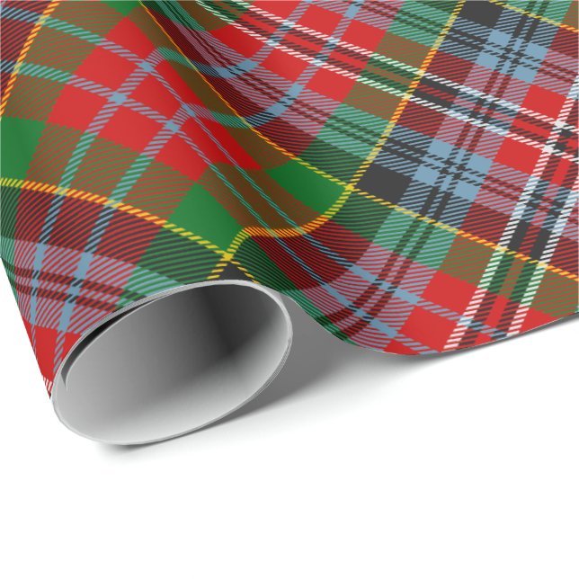 Klan MacPherson Tartan Wrapping Papper Presentpapper (Rullad Hörn)
