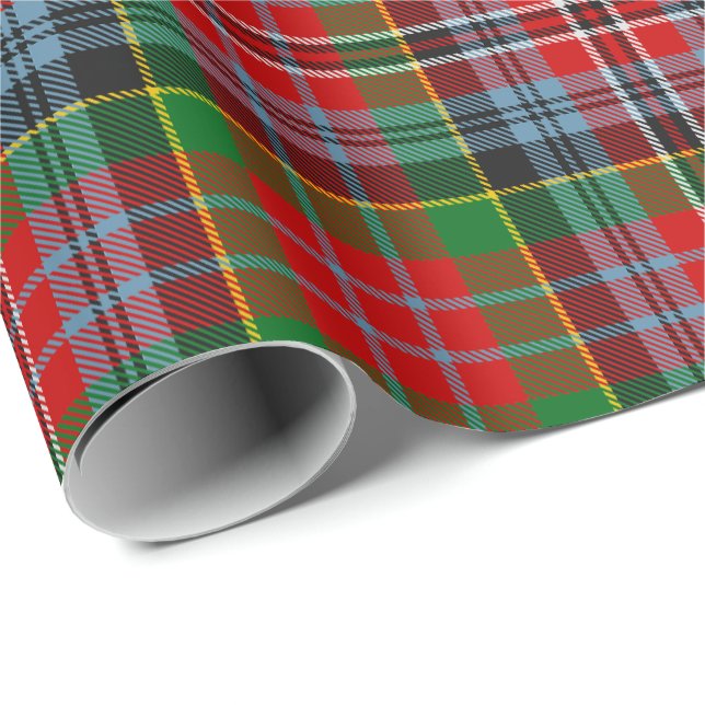 Klan MacPherson Tartan Wrapping Papper Presentpapper (Rullad Hörn)