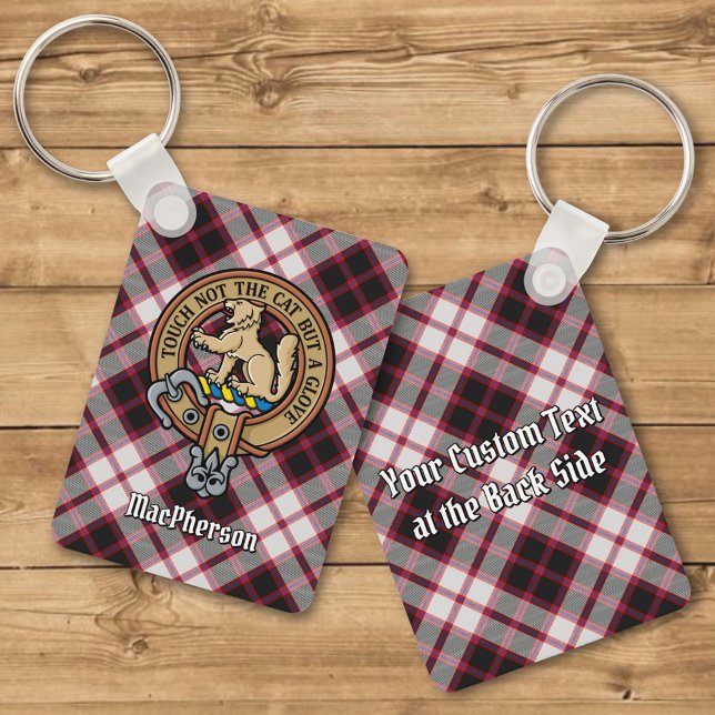 Klan MacPherson-Vapensköld över att jaga Tartan Ke Nyckelring (Skapare uppladdad)