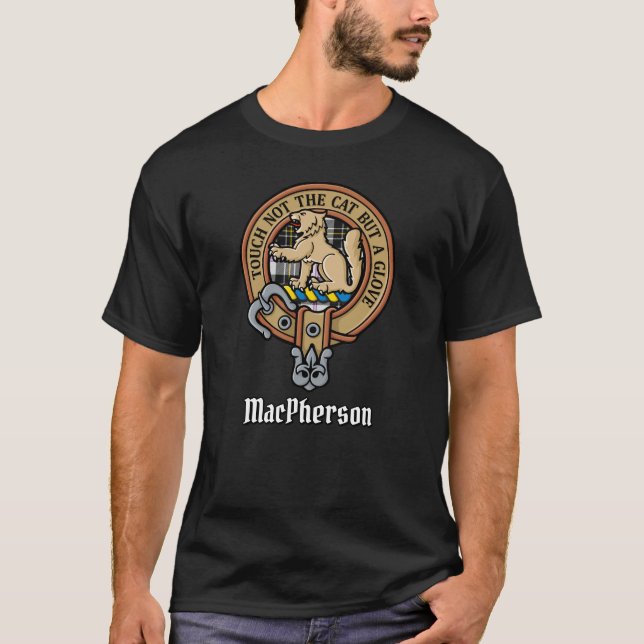 Klan MacPherson-Vapensköld över Dress Tartan T-Shi T Shirt (Framsida)