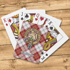 Klan MacPherson Vapensköld över Red Dress Tartan Casinokort