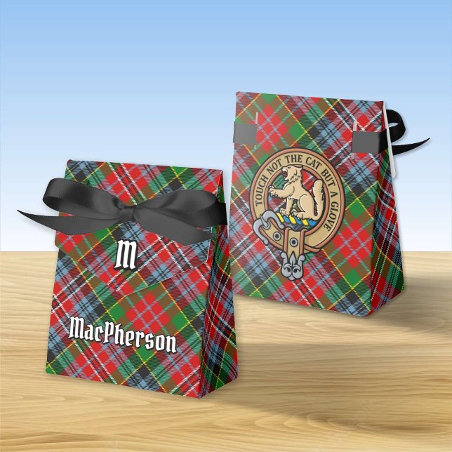 Klan MacPherson-Vapensköld över Tartan Presentaskar (Skapare uppladdad)