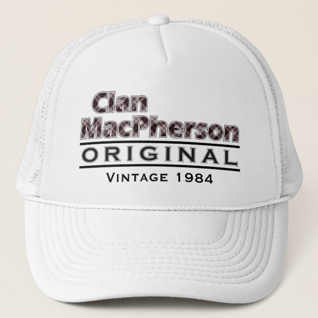 Klan MacPherson-Vintage Anpassa ditt födelsedag Keps (Framsida)