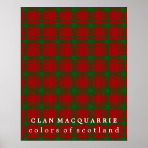 Klan MacQuarrie Färg of Scotland Tartan Poster