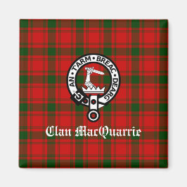 Klan MacQuarrie Tartan och Vapensköld Magnet