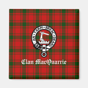 Klan MacQuarrie Tartan och Vapensköld Magnet