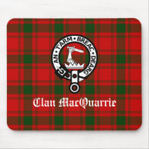 Klan MacQuarrie Tartan och Vapensköld