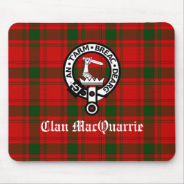 Klan MacQuarrie Tartan och Vapensköld Musmatta