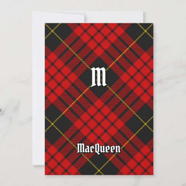 Klan MacQueen Tartan Inbjudningar (Framsida)