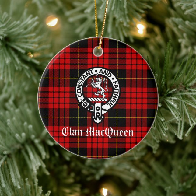 Klan MacQueen Tartan Julgransprydnad Keramik (Träd)