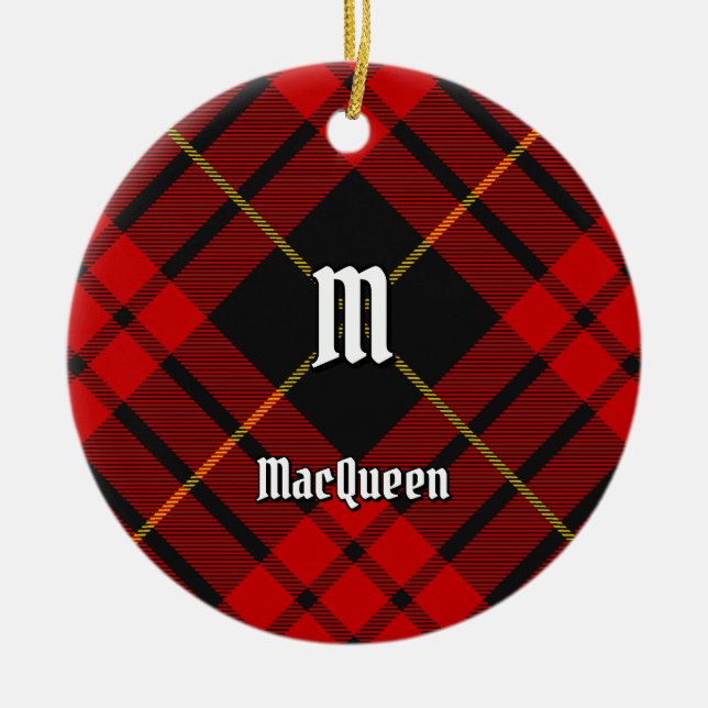 Klan MacQueen Tartan Julgransprydnad Keramik (Framsidan)