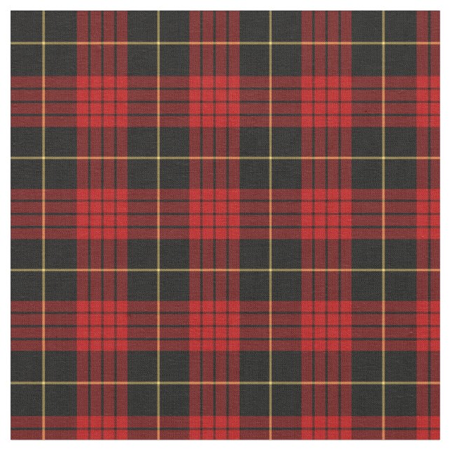 Klan MacQueen Tartan Tyg (Närbild)