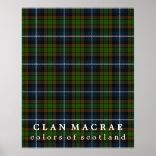Klan MacRae Färg av Scotland Tartan Poster